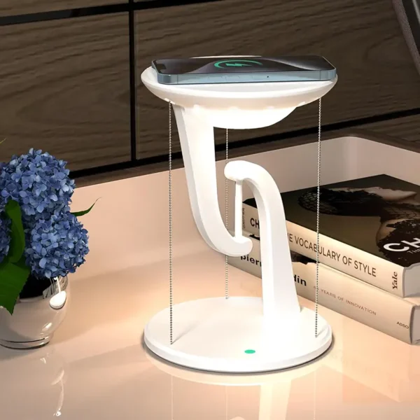 شارژر وایرلس معلق WIERLESS CHARGE SMART LED DESK LAMP