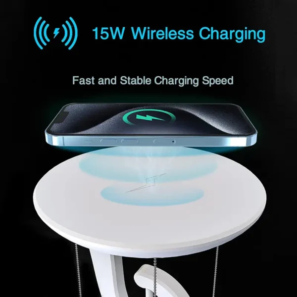 شارژر وایرلس معلق WIERLESS CHARGE SMART LED DESK LAMP - تصویر 2